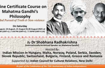 Online tanfolyam Mahátmá Gándhí filozófiájáról Sóbhaná Rádhákrisnan szervezésében